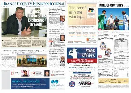 Orange County Business Journal – August 21, 2017