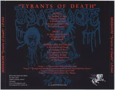 Massacre - Tyrants Of Death (2006)