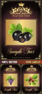 Stock Vector - Food Labels