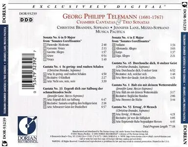 Musica Pacifica, Christine Brandes, Jennifer Lane - Georg Philipp Telemann: Chamber Cantatas & Trio Sonatas (2001)