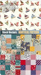 Nautical pattern - Stock Vector