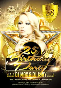 Flyer PSD Template - Birthday Party 5 plus FB Cover