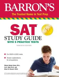 SAT Study Guide with 5 Practice Tests (Barron's Test Prep), 13th Edition