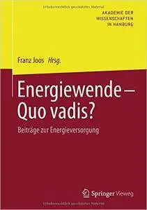 Energiewende - Quo vadis?: Beiträge zur Energieversorgung
