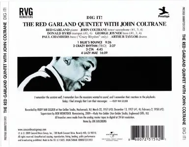 The Red Garland Quintet with John Coltrane - Dig It! (1957) {2009 Prestige RVG Remasters Series}