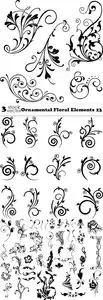 Vectors - Ornamental Floral Elements 23