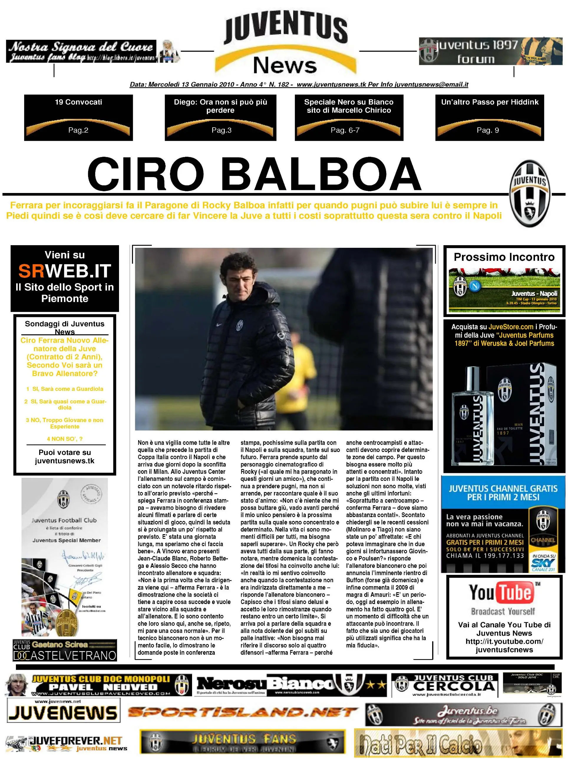 Juventus News 13.01.2010