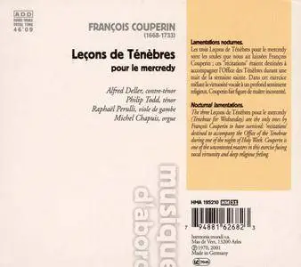 Alfred Deller, Philip Todd, Raphael Perulli, Michael Chapuis - Couperin: Lecons De Tenebres (1987)