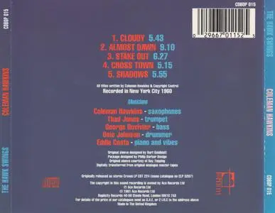 Coleman Hawkins - The Hawk Swings Vol. 1 (1960) {Crown--Boplicity CDBOP015 rel 1991}