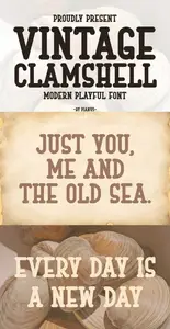 CF - Vintage Clamshell Font 97710855