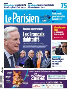 Le Parisien du Lundi 23 Septembre 2024