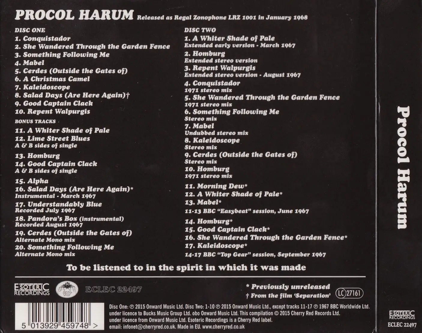 Procol Harum - Procol Harum (1967) {2015 2CD Set, Remastered & Expanded ...