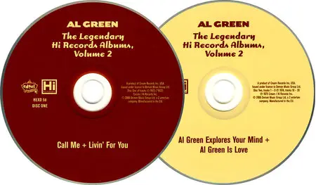 Al Green - The Legendary Hi Records Albums, Volume 2 (2006) 4 Albums On 2 CD