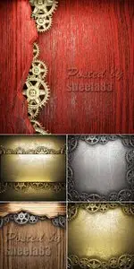 Stock Photo - Backgrounds with Gear Wheels