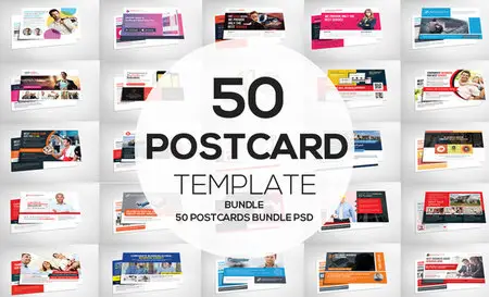 CreativeMarket - 50 Business Postcard Bundle