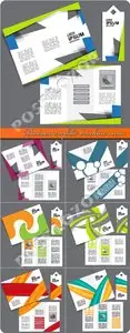 Business tri-fold brochure vector
