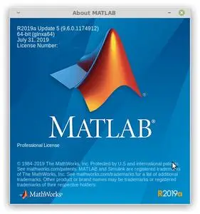 MathWorks MATLAB R2019a (Build 9.6.0.1174912) Update 5 Linux