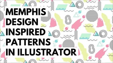 Memphis Design Inspired Pattern in Illustrator - A Graphic Design for Lunch Class