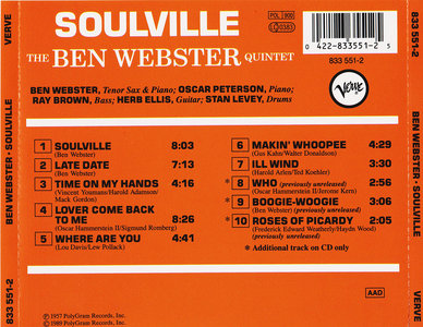 The Ben Webster Quintet - Soulville (1957)