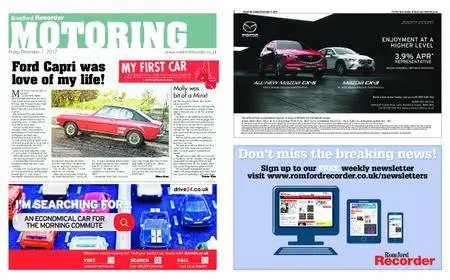 Romford Recorder Motors – December 01, 2017