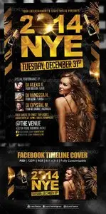 GraphicRiver NYE Party | Flyer + FB Cover