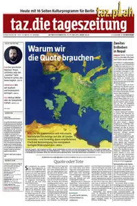 Tageszeitung TAZ vom 13 Mai 2015