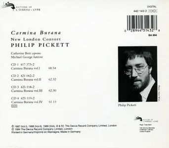 Philip Pickett, New London Consort - Carmina Burana [4CDs] (1994)