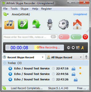 Athtek Skype Recorder v4.5.1.9