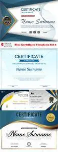 Vectors - Blue Certificate Templates Set 6