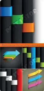 Creative arrows banners design elements vector