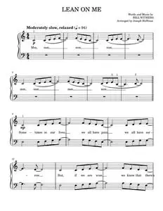 Lean On Me (arr. Joseph Hoffman) - Bill Withers (Easy Piano)