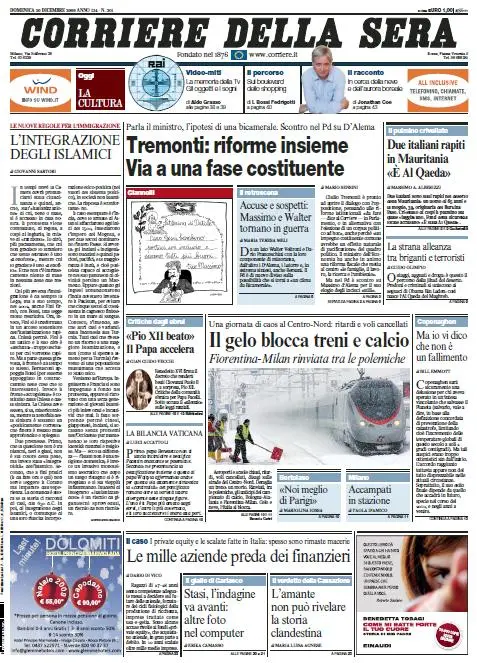 Il Corriere della Sera (20-12-09)