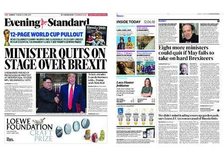 London Evening Standard – June 12, 2018