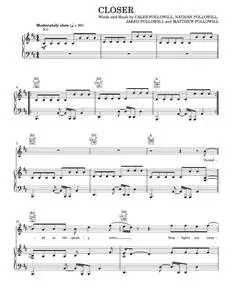 Closer - Kings of Leon (Piano-Vocal-Guitar)