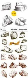 Vectors - Sketch Cheese Set
