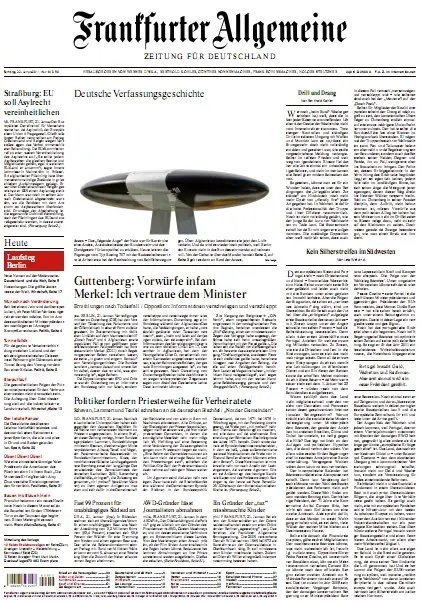 Frankfurter Allgemeine Zeitung mit RMZ vom 22. Januar 2011