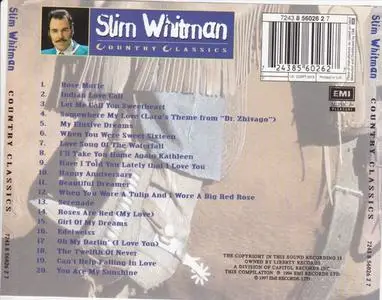 Slim Whitman - Country Classics (1997) {Music For Pleasure/EMI UK}