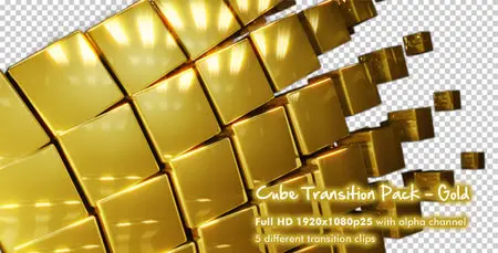 Cube Transition Pack – Gold - Motion Graphics (VideoHive)