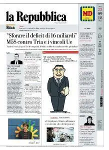 la Repubblica - 22 Settembre 2018