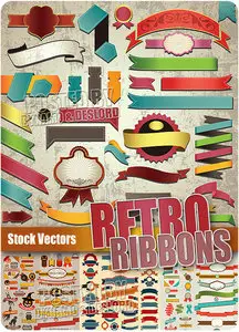 Retro ribbons - Stock Vectors