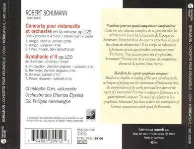 Christophe Coin, Philippe Herreweghe, Orchestre des Champs-Elysees - Schumann: Cello Concerto, Symphony No. 4 (1997)