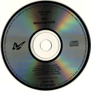UFO - Misdemeanor (1985) [Japan 1st Press, 1992]