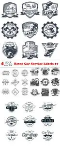 Vectors - Retro Car Service Labels 17