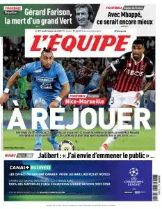 L’equipe du Jeudi 9 Septembre 2021