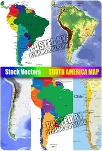 South America map - Stock Vectors