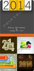 Inscription 2014 vector 11