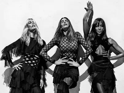 Cindy Crawford, Naomi Campbell and Claudia Schiffer by Steven Klein for Balmain Spring/Summer 2016
