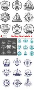 Vectors - Sailing Sea Labels 8