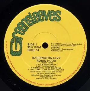 Barrington Levy - Robin Hood (Greensleeves 1980) 24-bit/96kHz Vinyl Rip