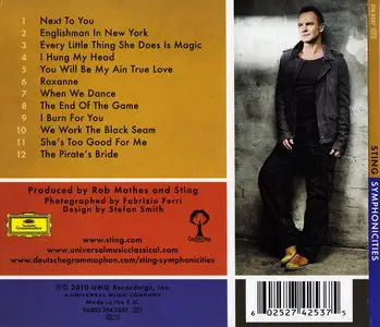 Sting - Symphonicities (2010) {Deutsche Grammophon}